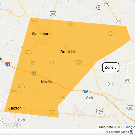 Statesboro Zip Code Map